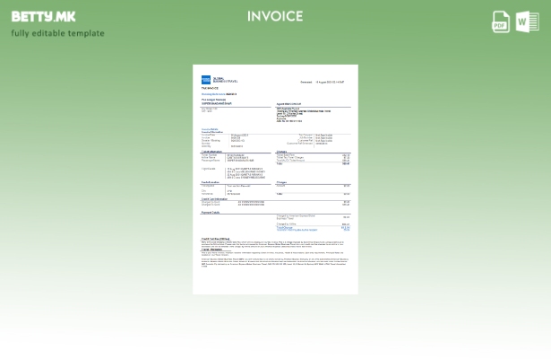 Модерен стил на американскиот експрес шаблон за фактура